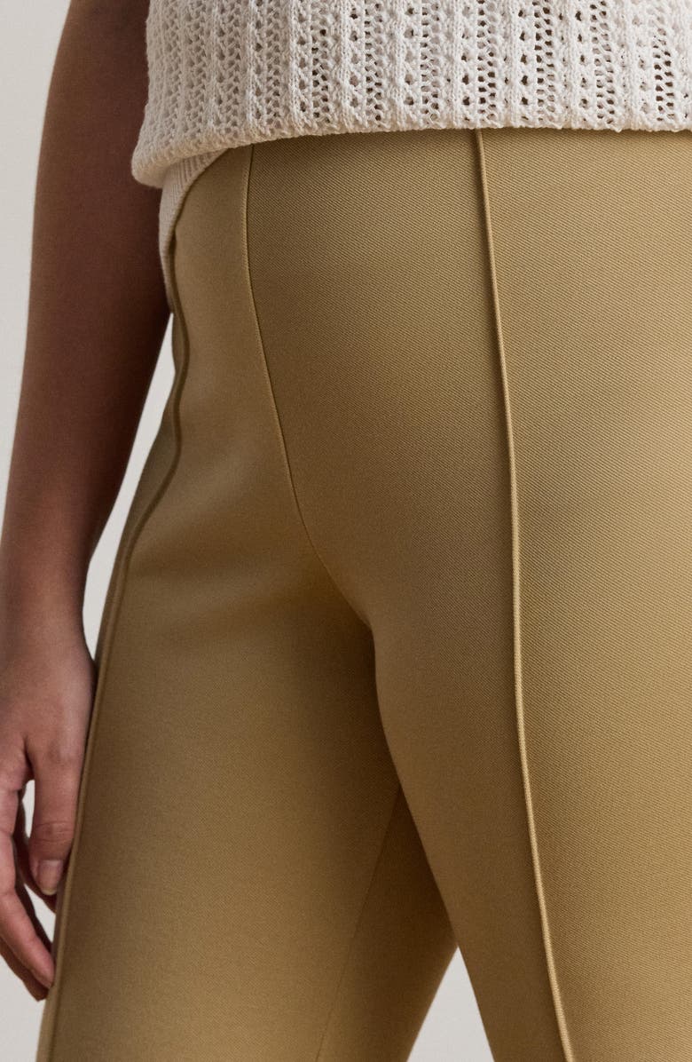 Lauren Ralph Lauren Ankle Flare Twill Pants, Alternate, color, Birch Beige