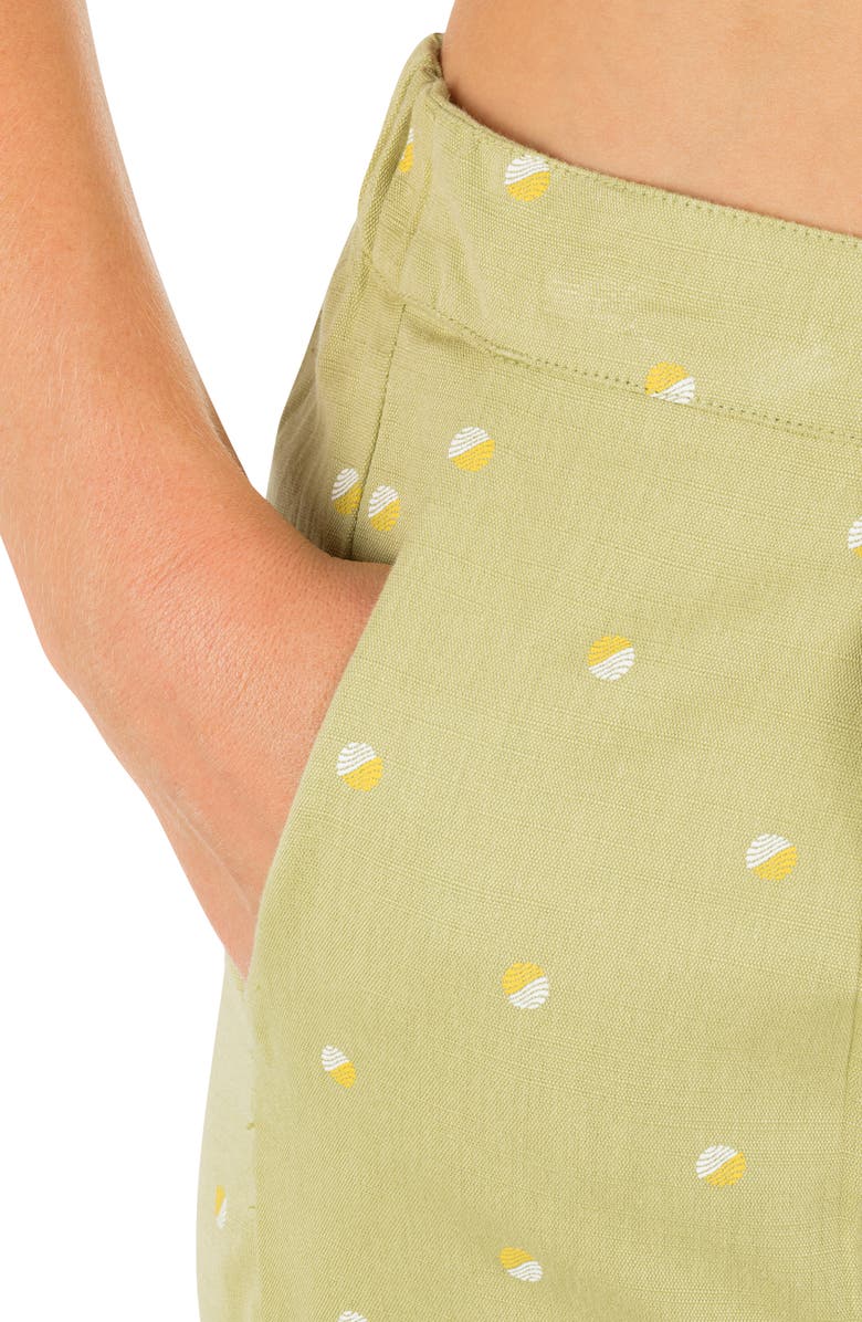 Hurley Wavy Dot Wide Leg Pants, Alternate, color, Fern