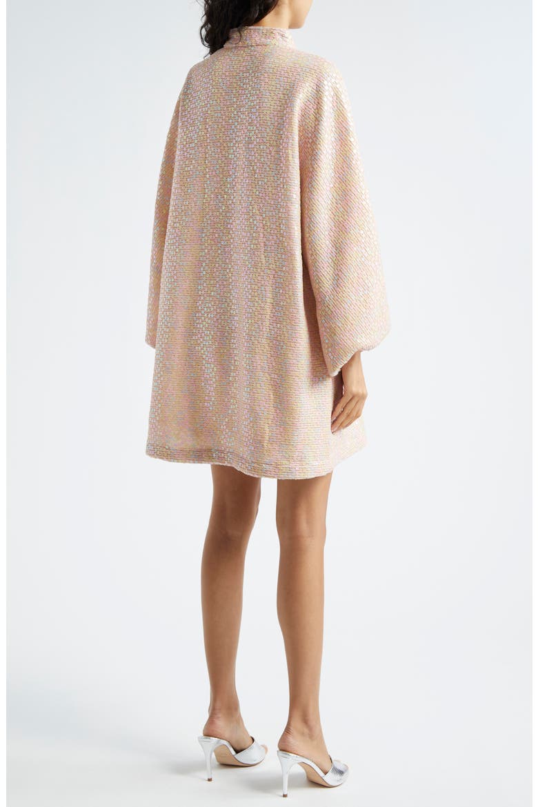 Daisy Sequin Bell Sleeve Cover-Up Dress, Alternate, color, PEACH PINK MULTI