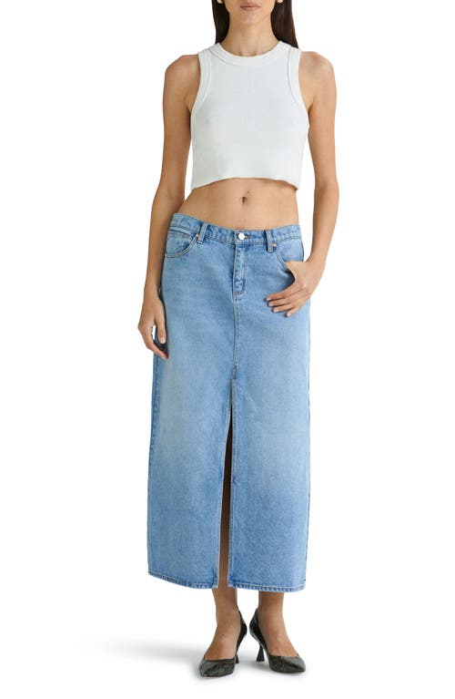 ABRAND ABRAND '99 SYLVIE LOW RISE DENIM MAXI SKIRT 