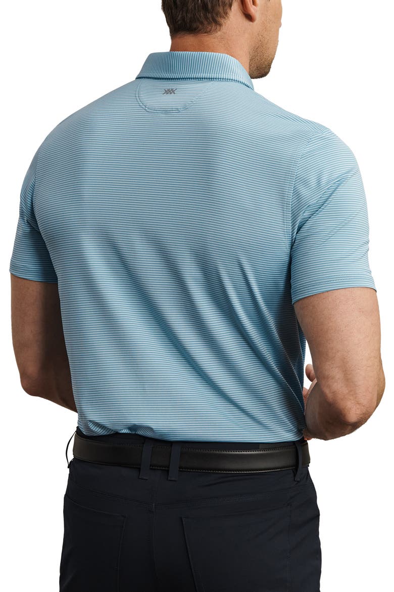 Drive Time Performance Polo, Alternate, color, AZURE BLUE STRIPE