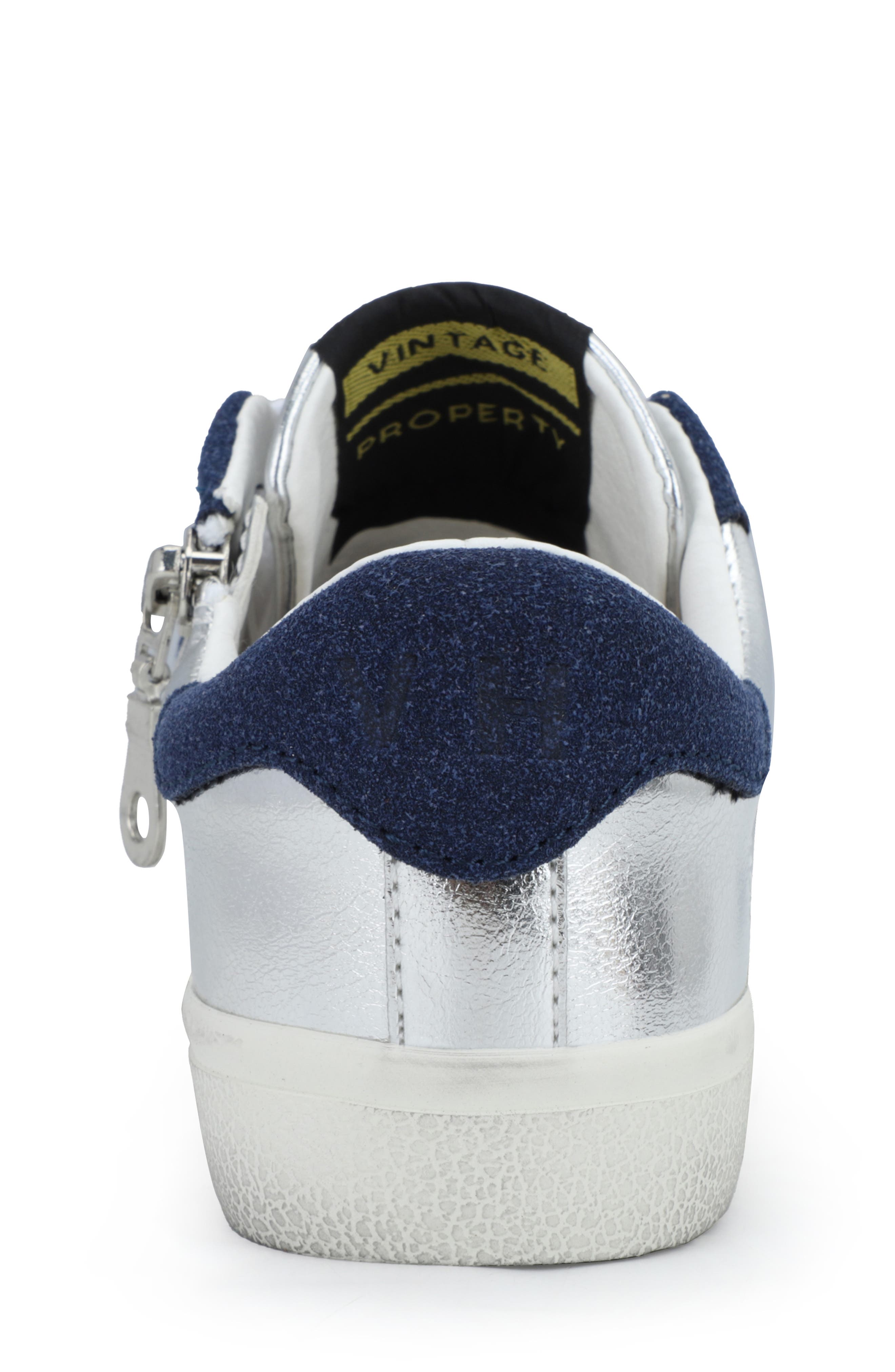 Vintage Havana Kids' Vail Sneaker, Alternate, color, Washed Silver Navy