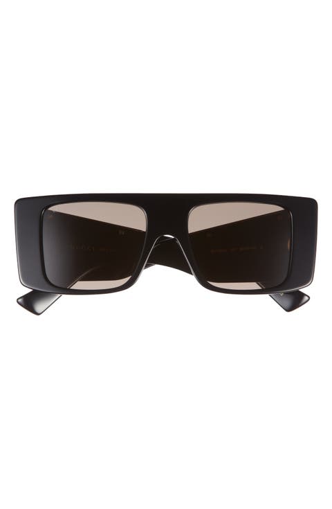 50mm Polarized Rectangular Sunglasses