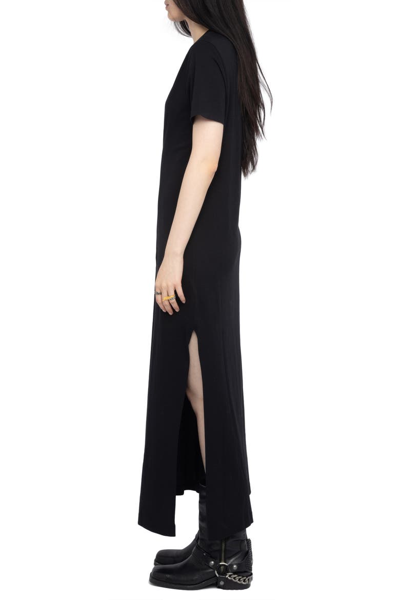 Raja Wings Midi Dress, Alternate, color, BLACK