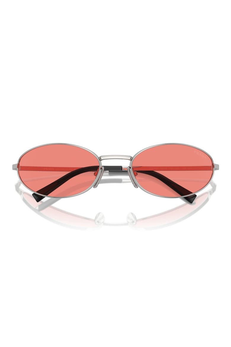59mm Oval Sunglasses, Main, color, SILVER