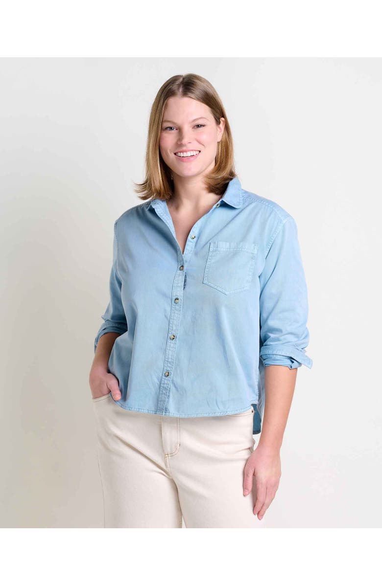 Toad & Co Women's Arroyo Twill Boxy Long Sleeve Shirt, Alternate, color, 