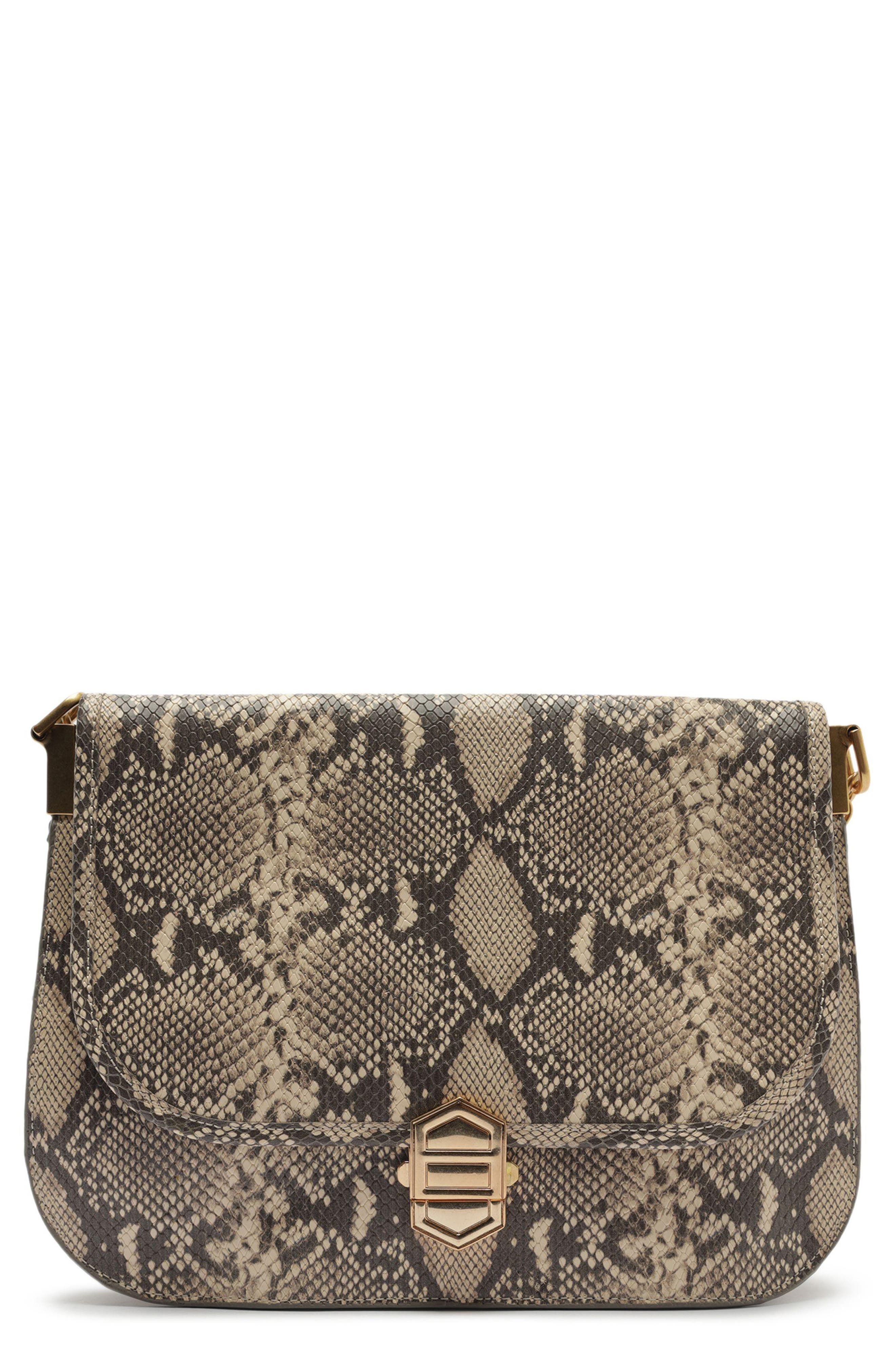 Everly Small Leather Crossbody, Main, color, SNAKE