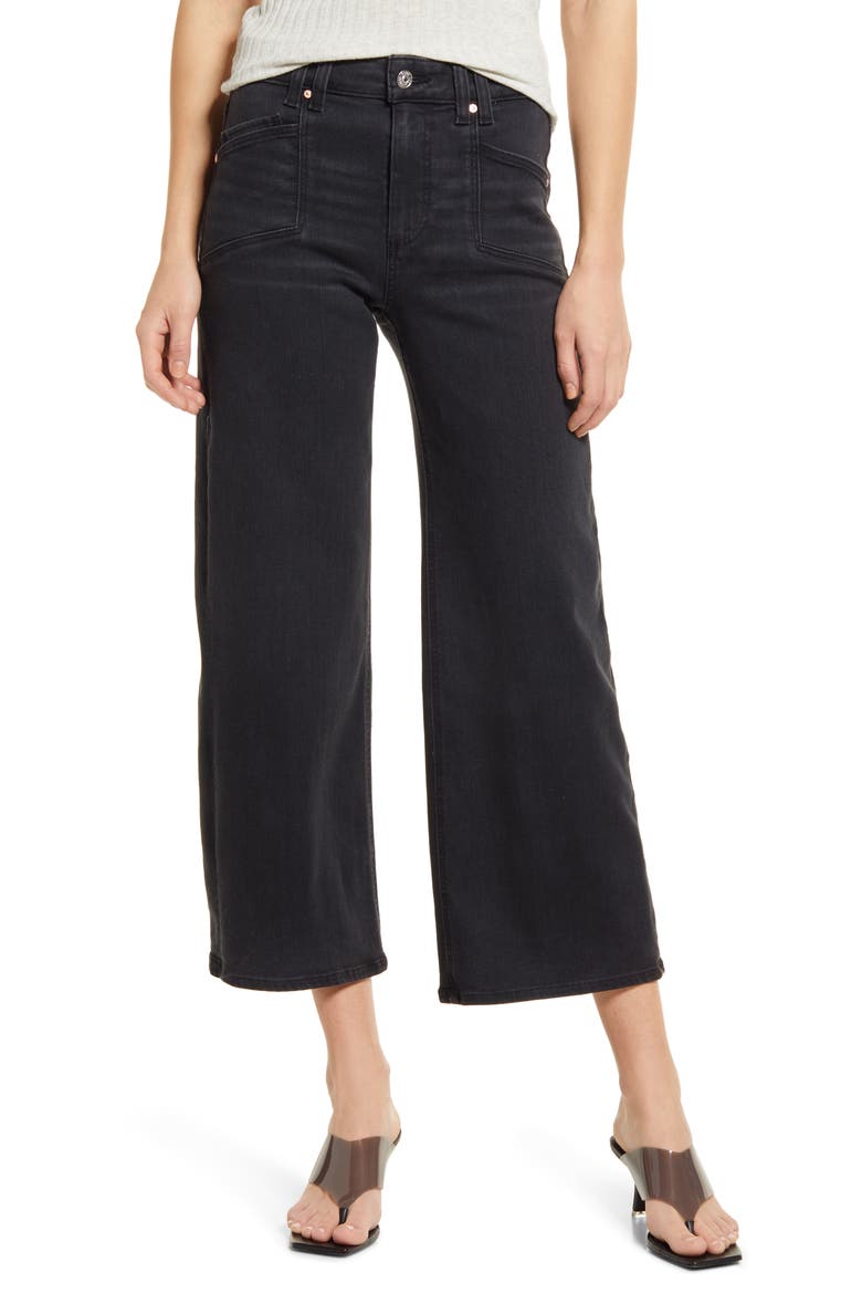 Anessa High Waist Crop Wide Leg Jeans, Main, color, RENETTA