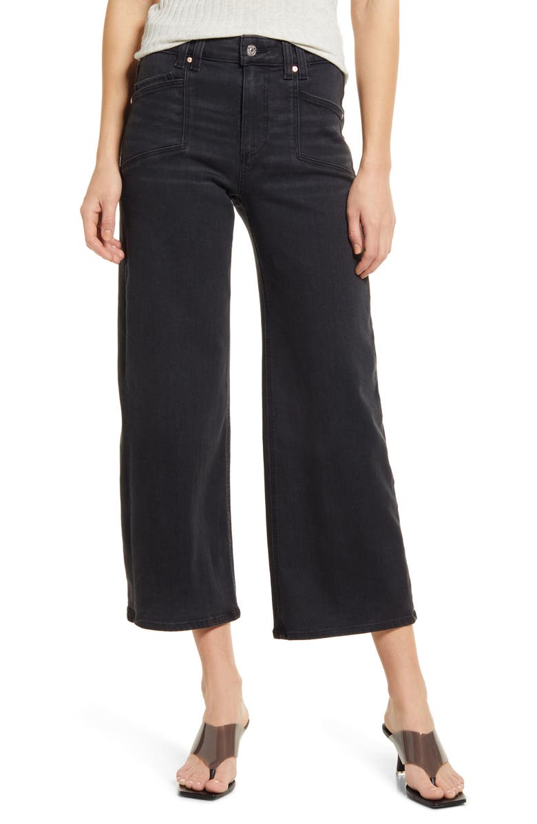 PAIGE Anessa High Waist Crop Wide Leg Jeans, Main, color, 