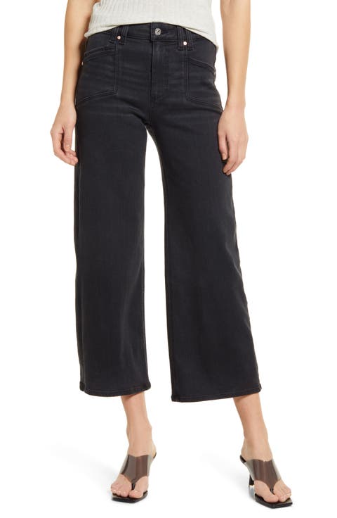 Anessa High Waist Crop Wide Leg Jeans