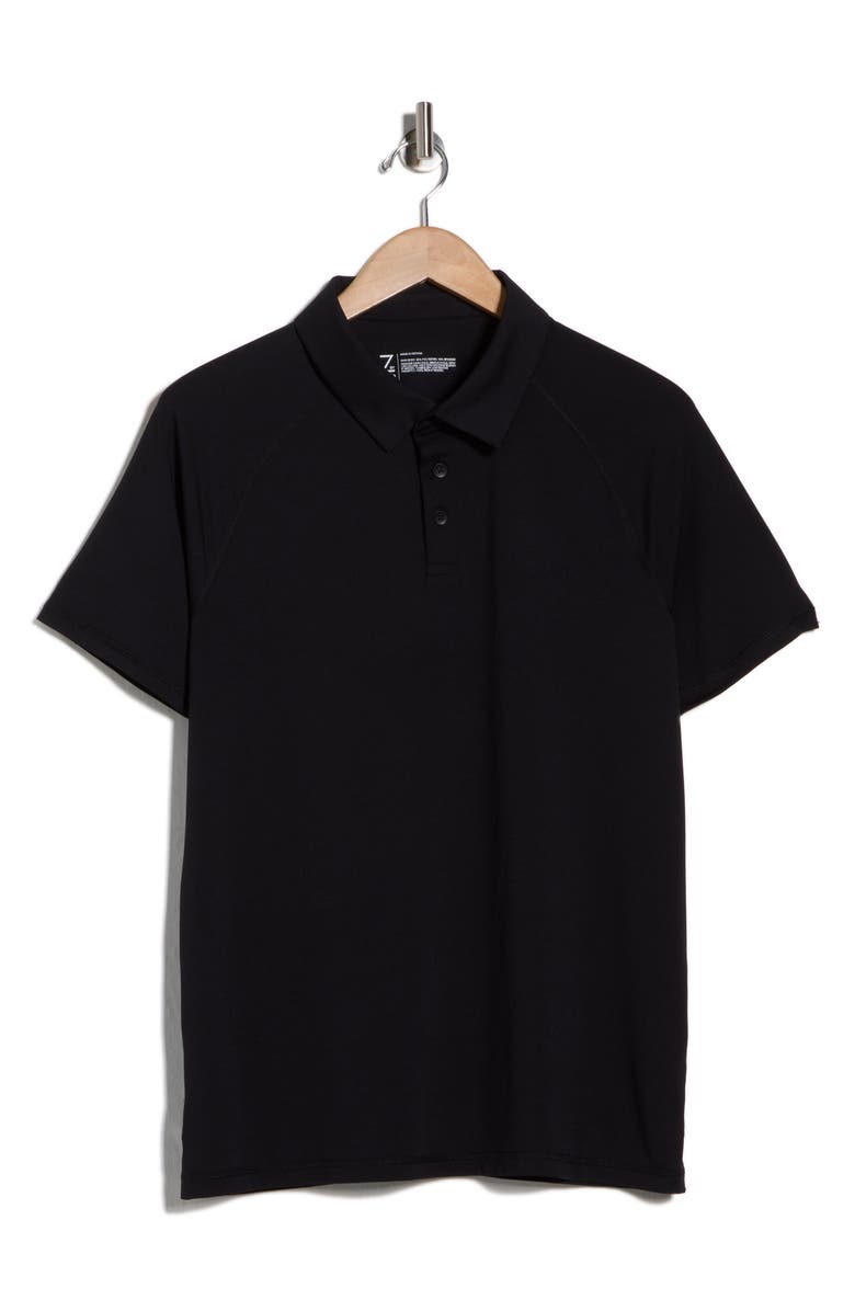 Z by Zella Performance Polo, Alternate, color, Black