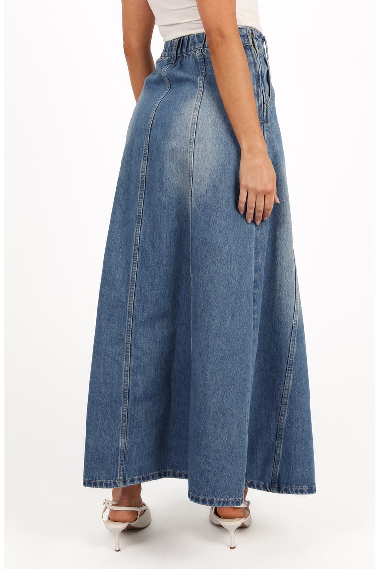 Gwen Paneled Denim Maxi Skirt, Alternate, color, MID WASH DENIM