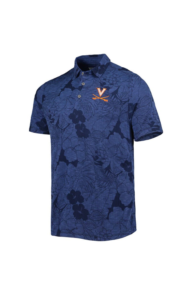 Tommy Bahama Men's Tommy Bahama Navy Virginia Cavaliers Miramar Blooms Polo, Alternate, color,