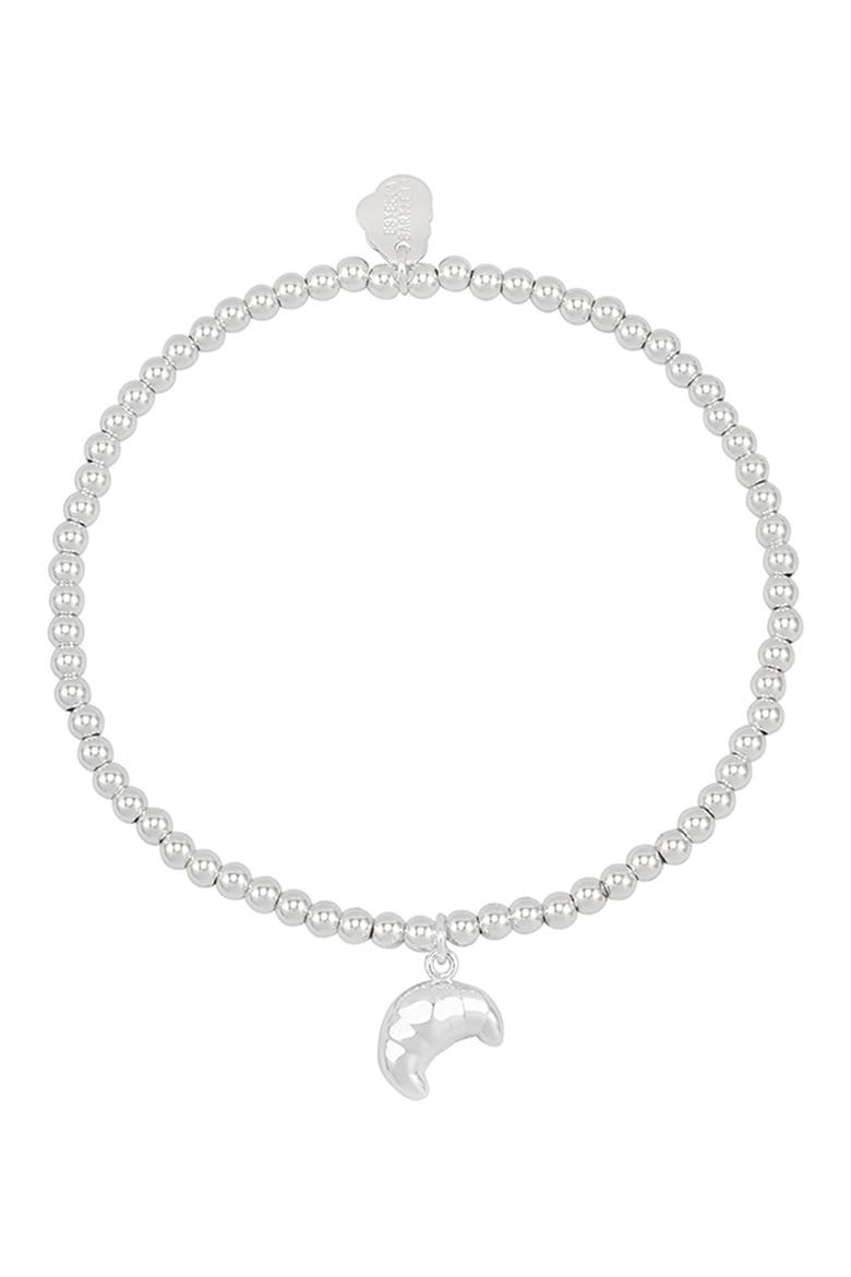 Sienna Croissant Beaded Stretch Bracelet, Alternate, color, SILVER