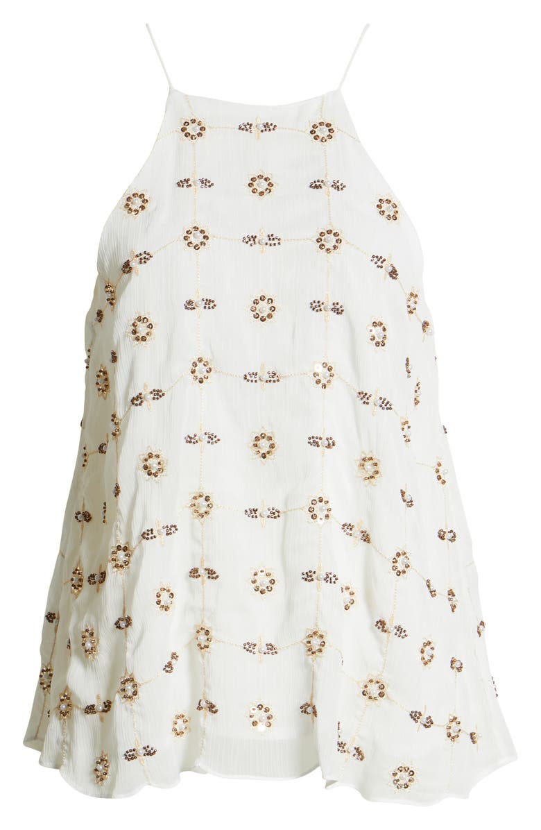 Endless Rose Bead Embroidered Halter Top, Alternate, color,