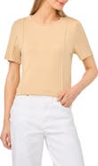 Halogen® Princess Seam Short Sleeve Top