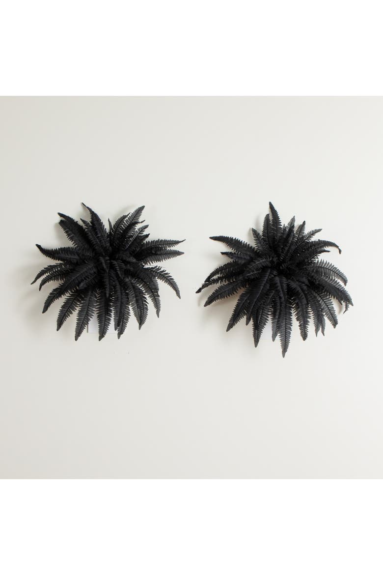 40-in Artificial Halloween Black Boston Fern - Set of 2, Alternate, color, Black