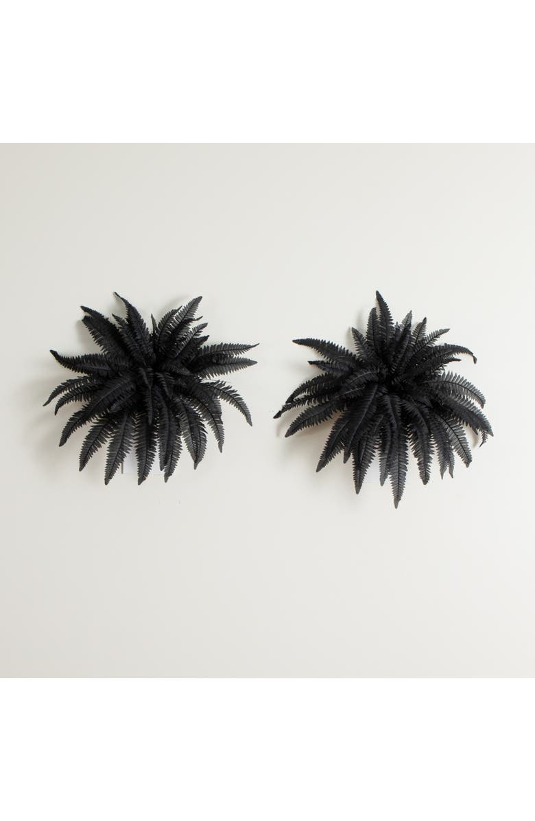 NEARLY NATURAL 40-in Artificial Halloween Black Boston Fern - Set of 2, Alternate, color, Black