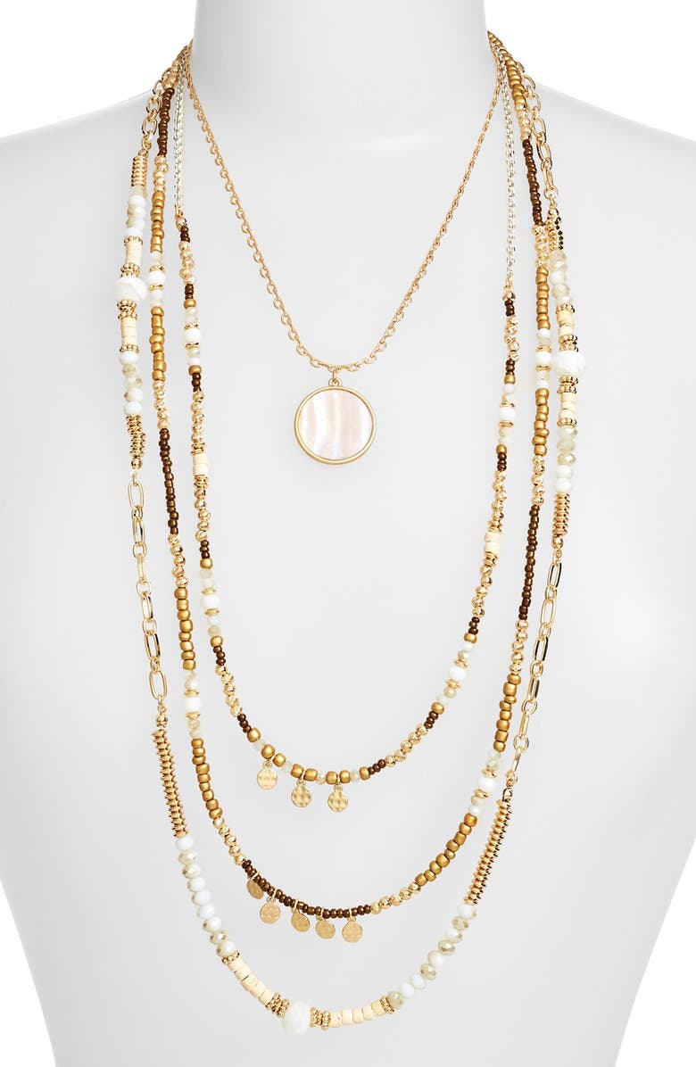 Sara Bella Multistrand Pendant Necklace, Main, color, 