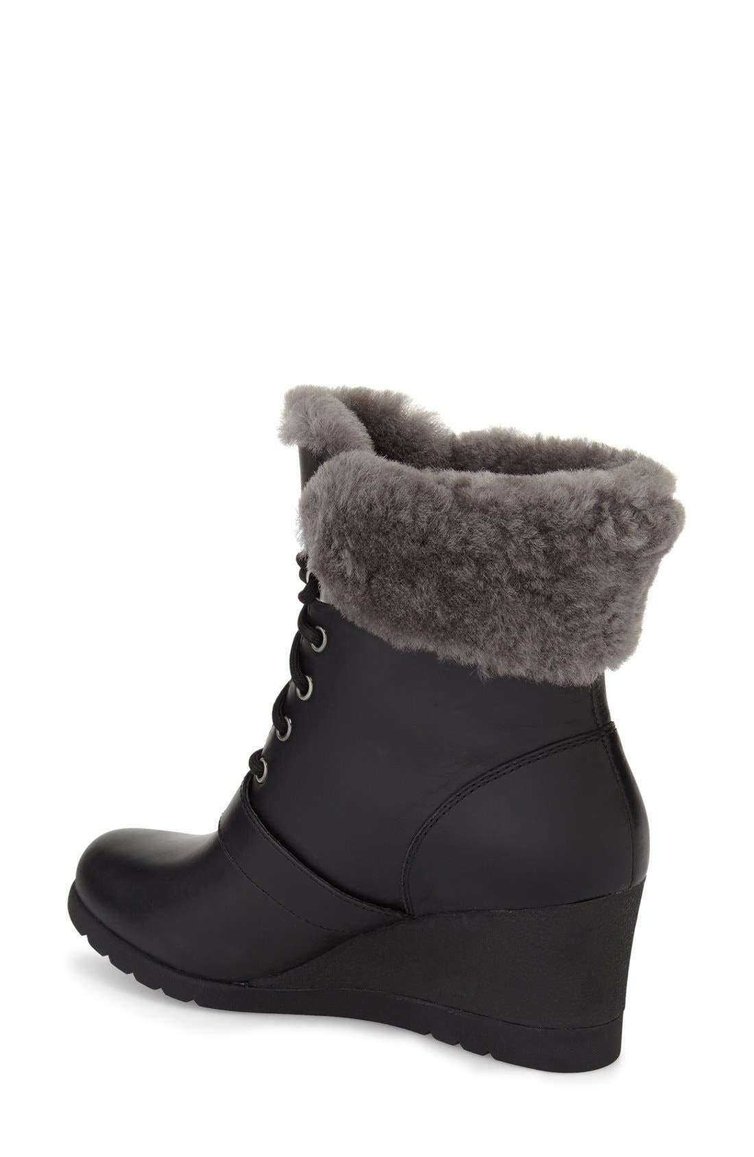 UGG<sup>®</sup> Janney Waterproof Thinsulate<sup>®</sup> Wedge Bootie, Alternate, color, 