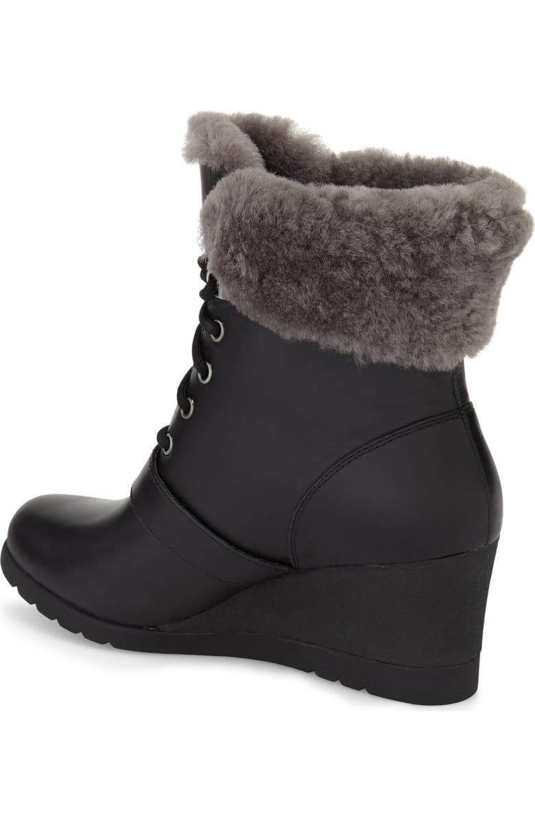 UGG<sup>®</sup> Janney Waterproof Thinsulate<sup>®</sup> Wedge Bootie, Alternate, color,