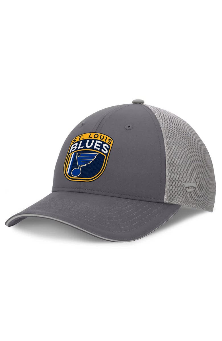 FANATICS Men's Fanatics Gray St. Louis Blues Authentic Pro Home Ice Trucker Adjustable Hat, Alternate, color, Gray