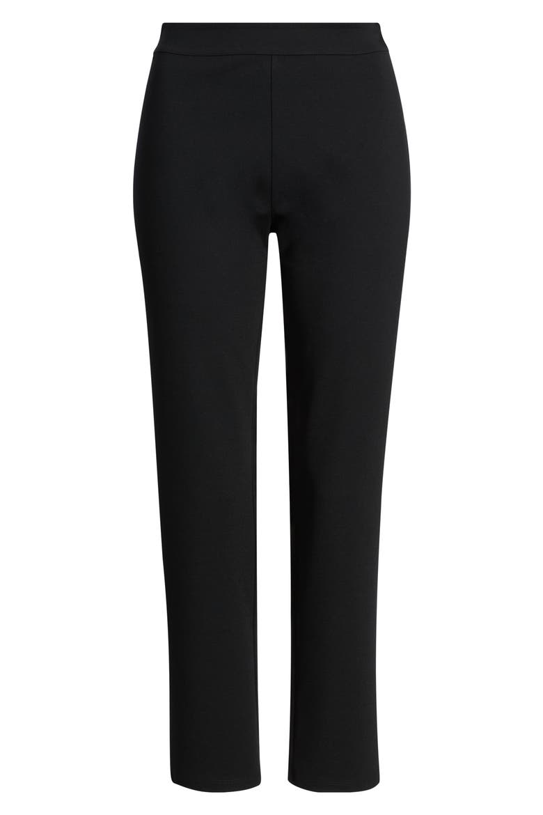 High Waist Ankle Skinny Ponte Pants, Alternate, color, BLACK