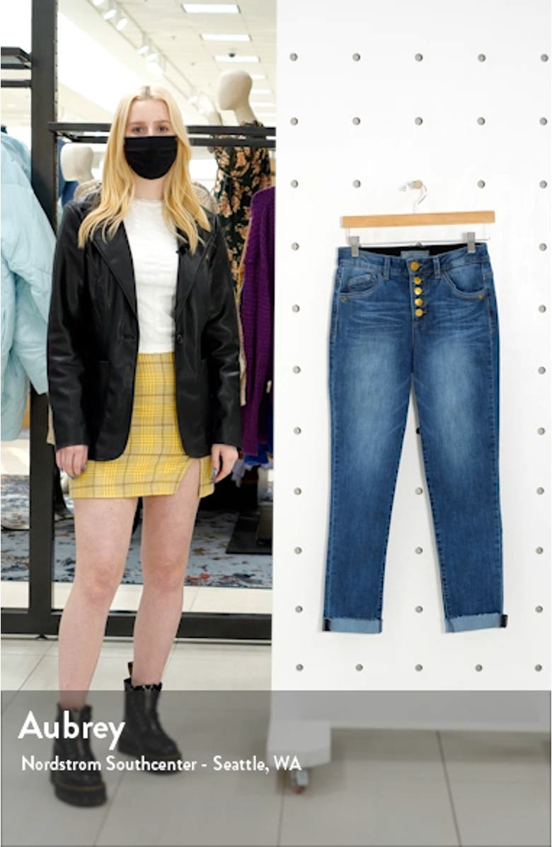 'Ab'Solution High Waist Ankle Straight Leg Jeans, sales video thumbnail