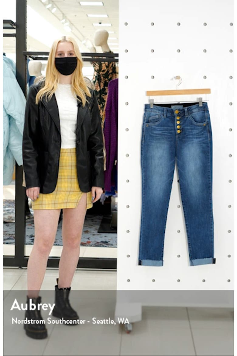 'Ab'Solution High Waist Ankle Straight Leg Jeans (Nordstrom Exclusive) video