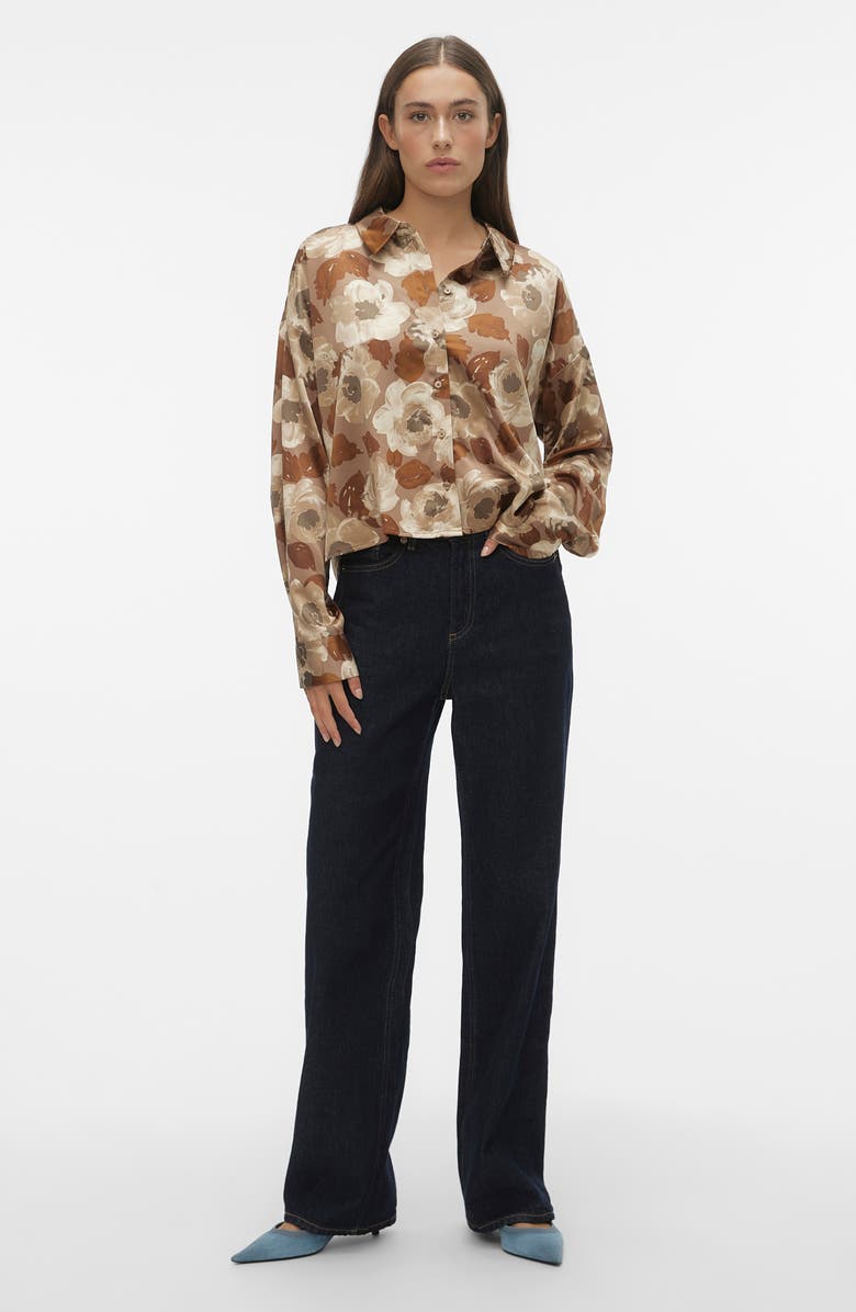 VERO MODA Merle Nelly Floral Print Button-Up Shirt, Alternate, color, 