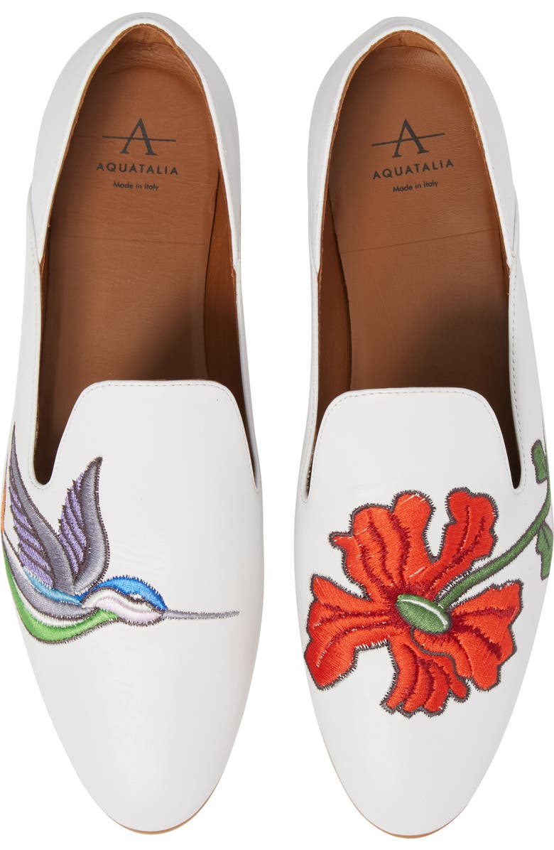 Aquatalia Emmaline Embroidered Loafer, Main, color,