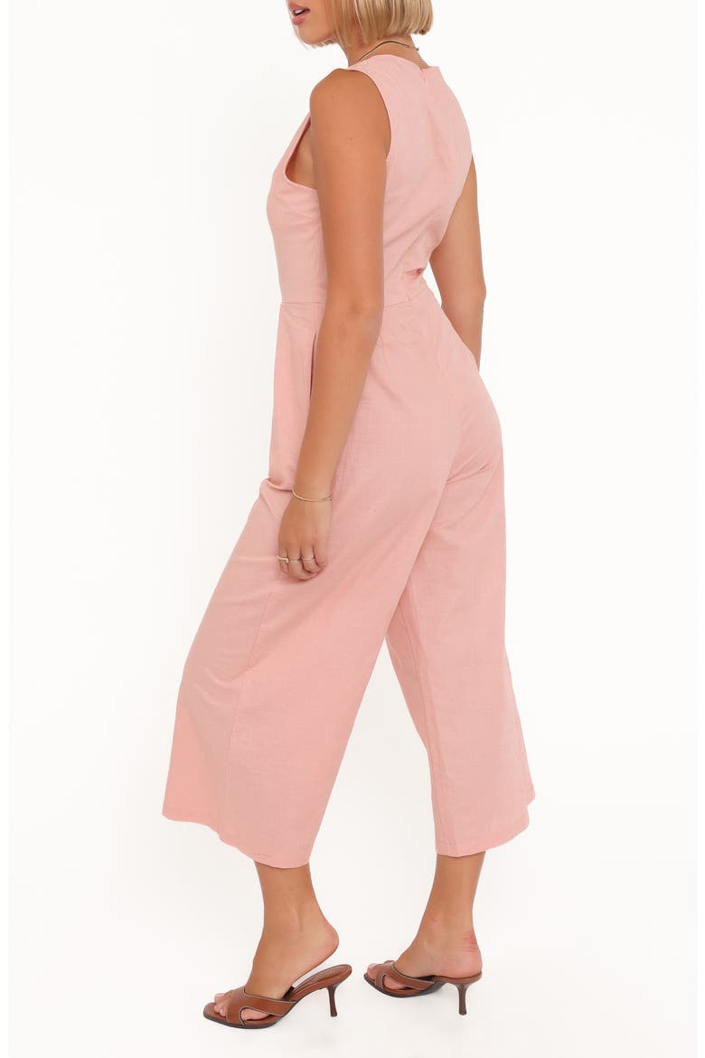 Ester Linen Blend Jumpsuit, Alternate, color, PALE PINK