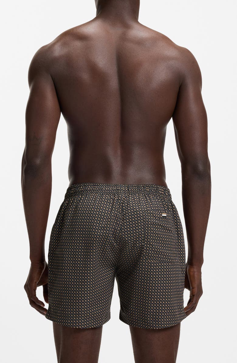 BOSS Vibe Swim Trunks, Alternate, color, Black