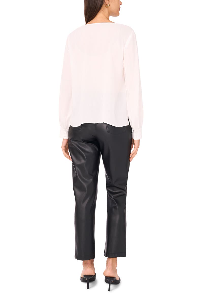 Split Neck Satin Top, Alternate, color, NEW IVORY