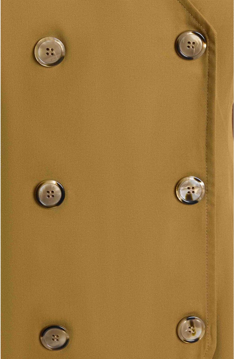 Santorelli DEE Sleeveless Double Breasted A-Line Dress with Asymmetric Skirt Panel in Stretch Cotton, Alternate, color, 