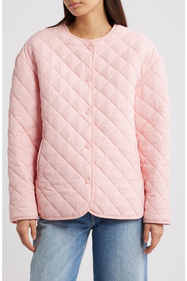 Quilted Puffer Jacket, Alternate, color, PINK
