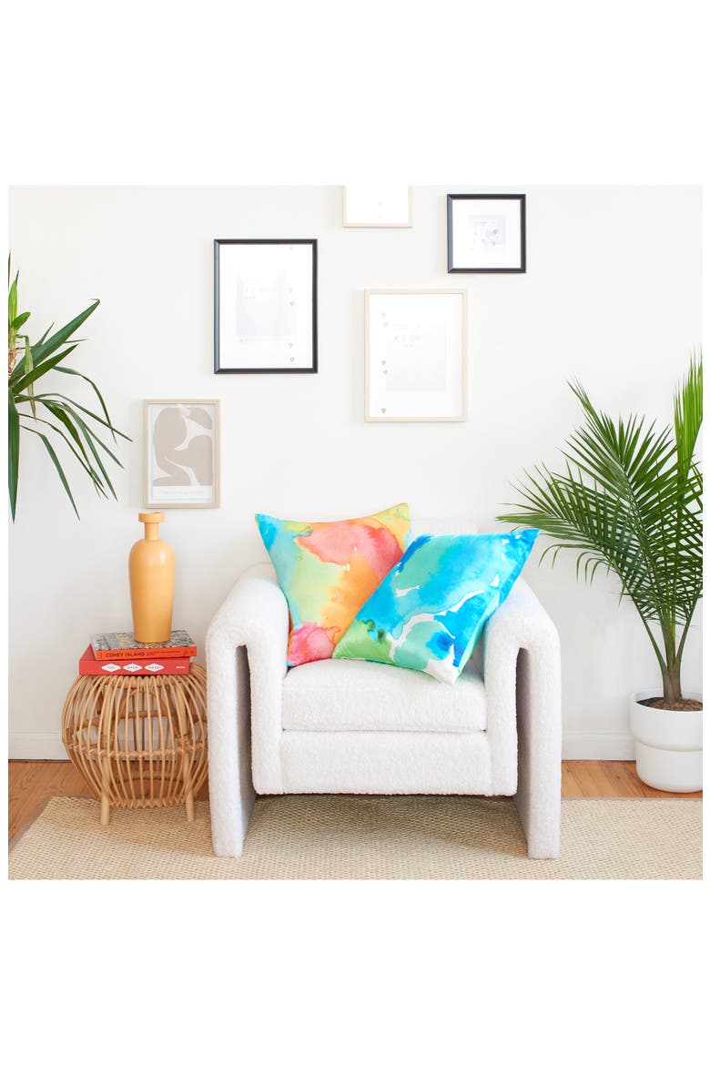 Caribbean Accent Pillow, Alternate, color, BLUE