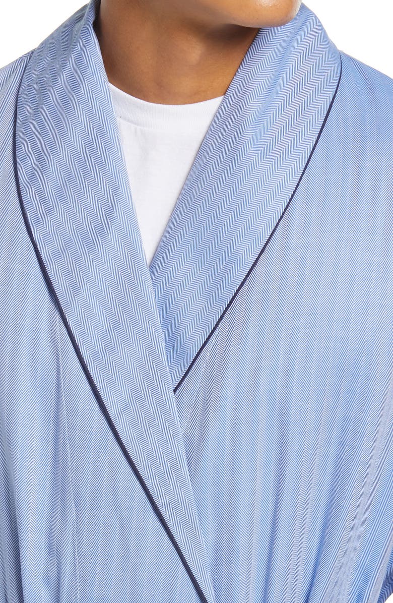 Majestic International 'Signature' Cotton Robe, Alternate, color, Blue