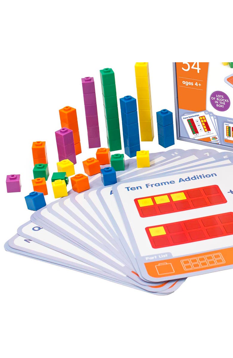 Junior Learning Mathcubes Ten Frames 30 Activity Set, Alternate, color, Multicolored