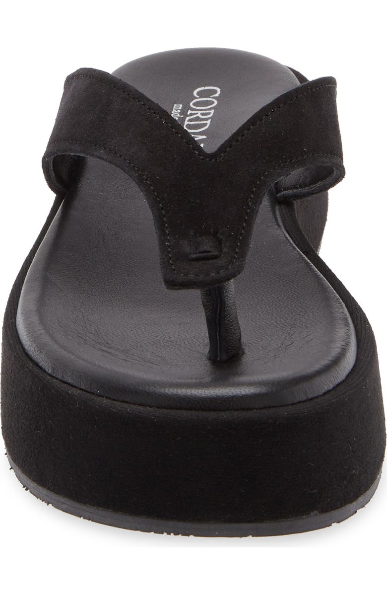 Cordani Kendra Platform Flip Flop, Alternate, color, Black Suede