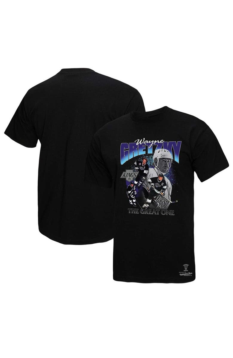 Mitchell & Ness Men's Mitchell & Ness Wayne Gretzky Black Los Angeles Kings Player Collage T-Shirt, Main, color, Black