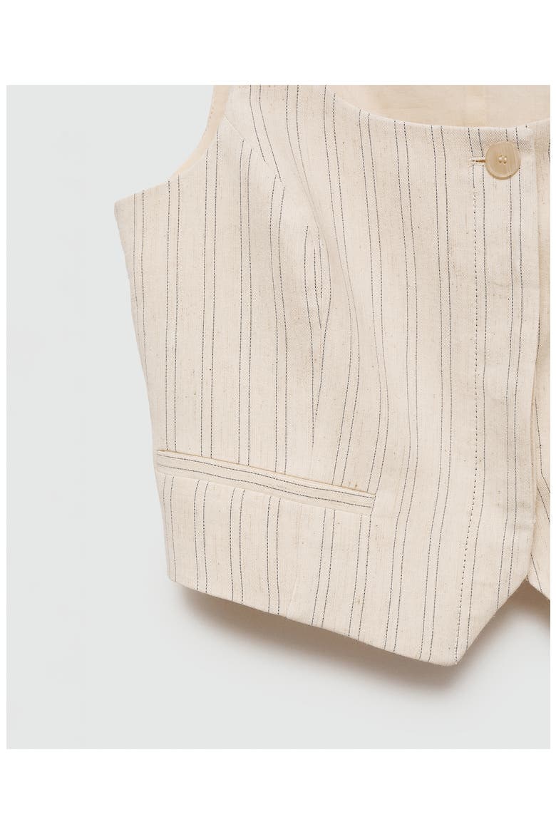 Stripe Vest, Alternate, color, ECRU