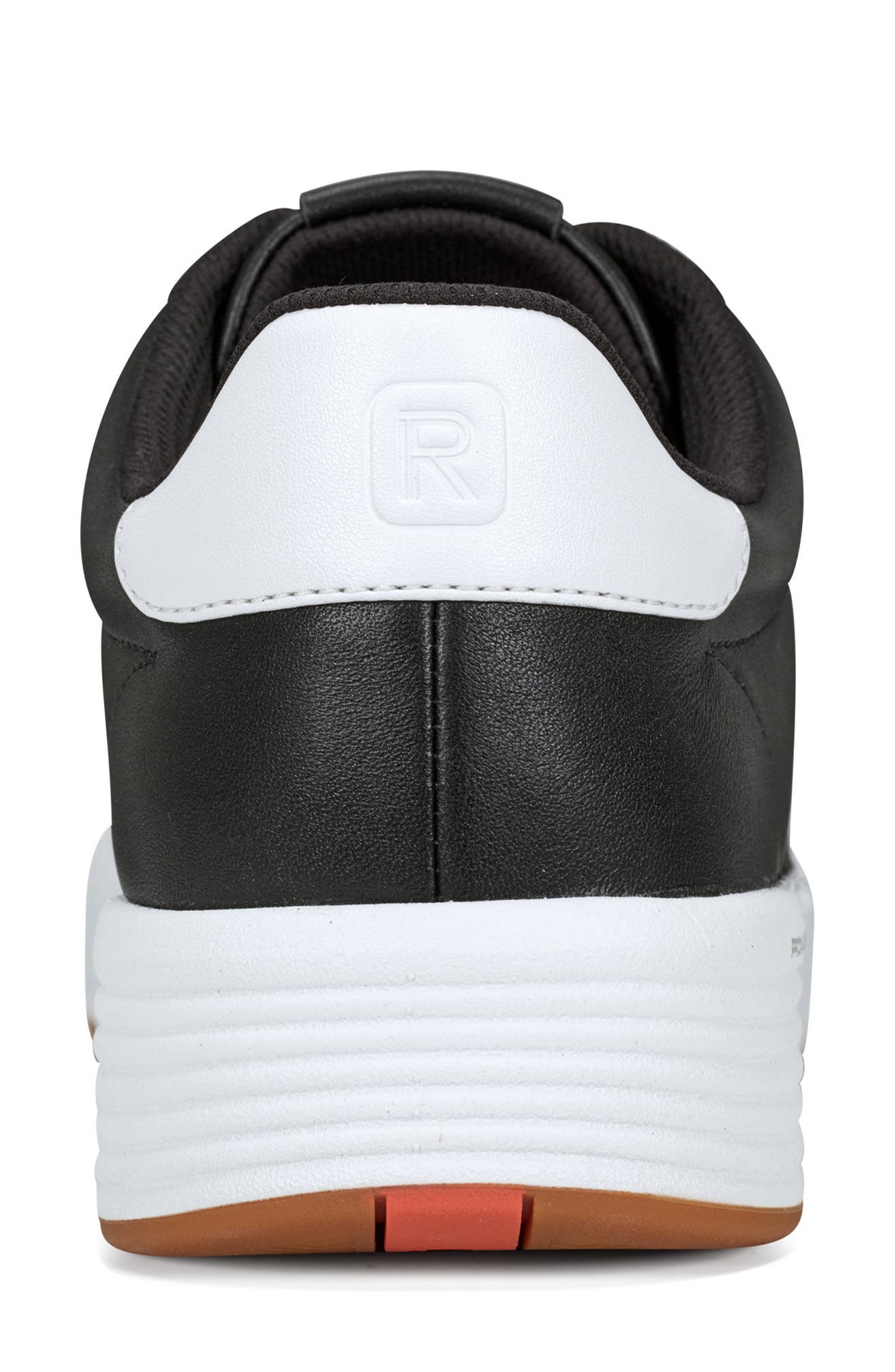 Rockport Elara Leather Sneaker, Alternate, color, Black