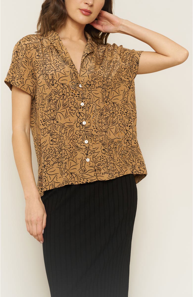 Whimsy + Row Lena Top, Main, color, Lady Print