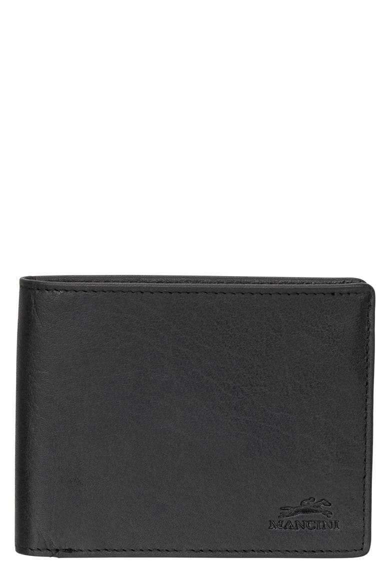 RFID Bifold Wallet, Main, color, BLACK