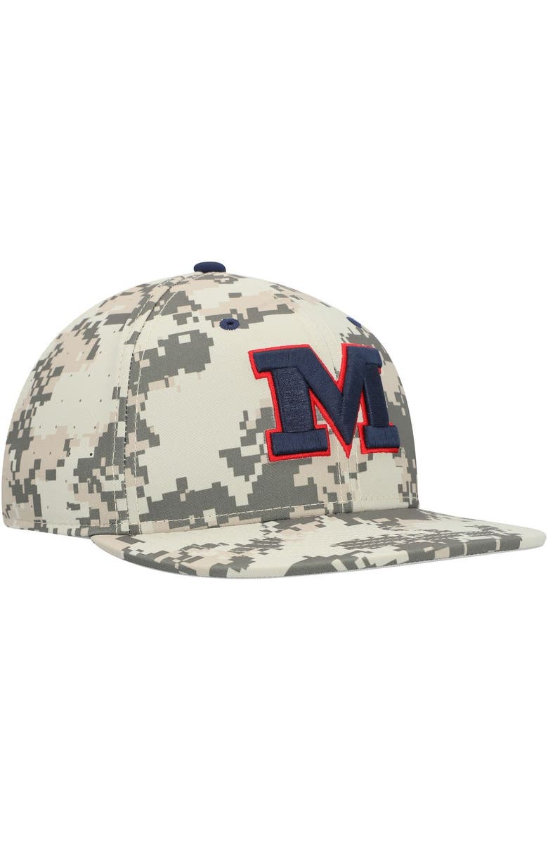 Nike Men's Nike Camo Ole Miss Rebels Aero True Baseball Performance Fitted Hat, Alternate, color, 