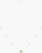 Everlee Bezel Oval and Diamond Chain Necklace in 14K