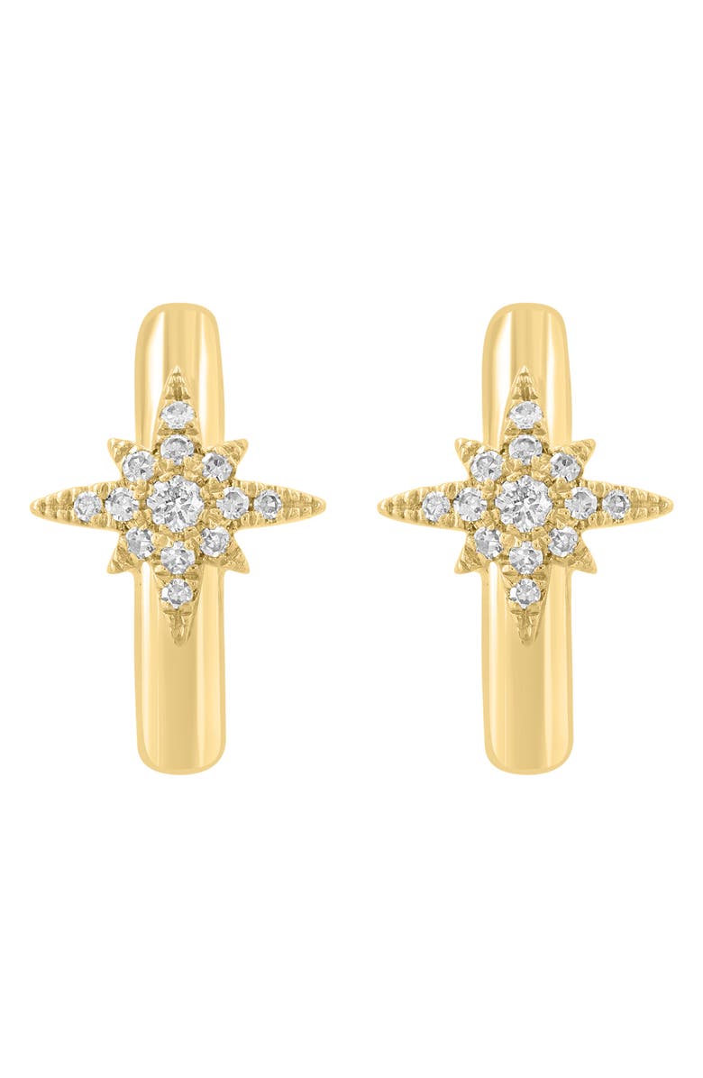 EFFY Diamond Pavé Huggie Hoop Earrings - 0.29ct, Alternate, color, Gold