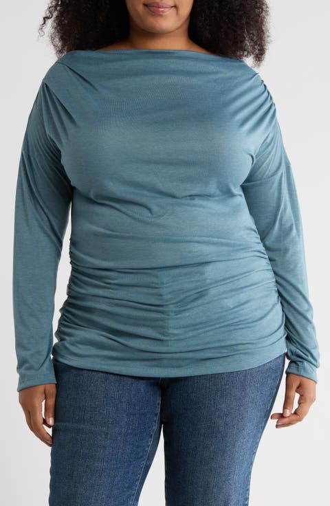 Off-the-Shoulder Knit Top (Plus)