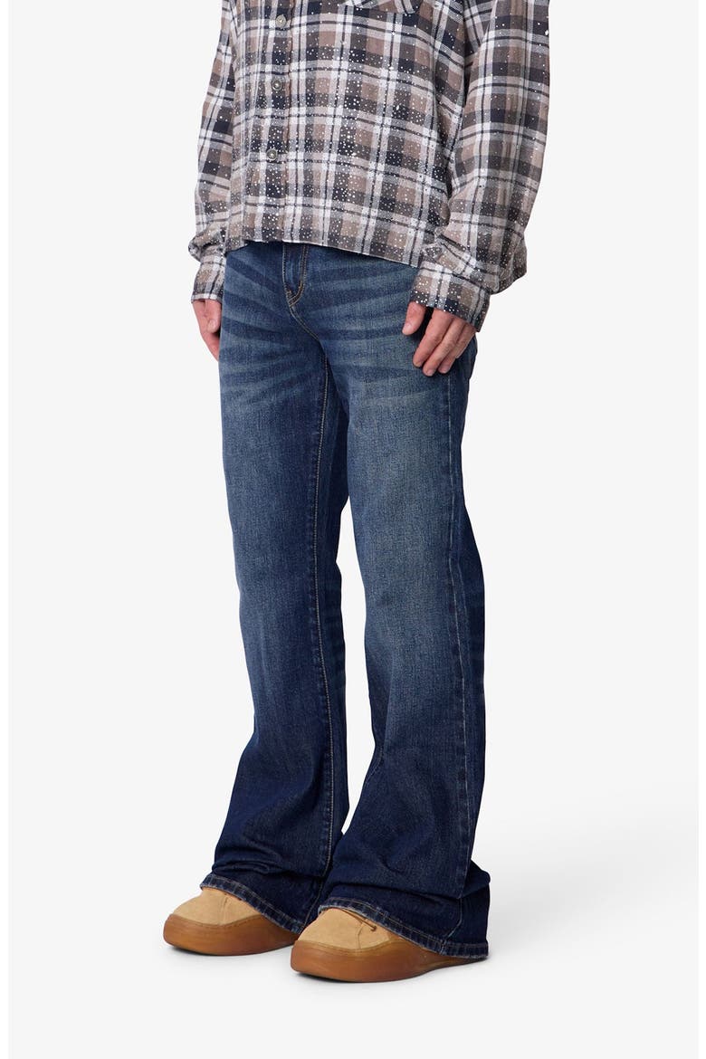 Super Flare Jeans, Alternate, color, DEEP BLUE